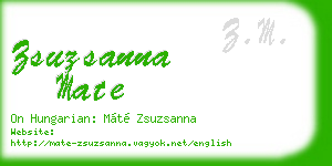 zsuzsanna mate business card