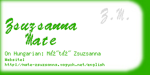 zsuzsanna mate business card